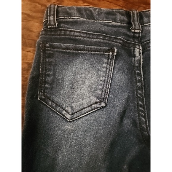 Jordache Girls Jeans Size 6 Blue Stylish Embroidery Low Rise Distressed Skinny - Picture 7 of 7